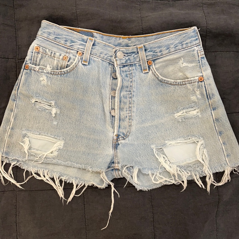 Vintage distressed Levi cutoff shorts